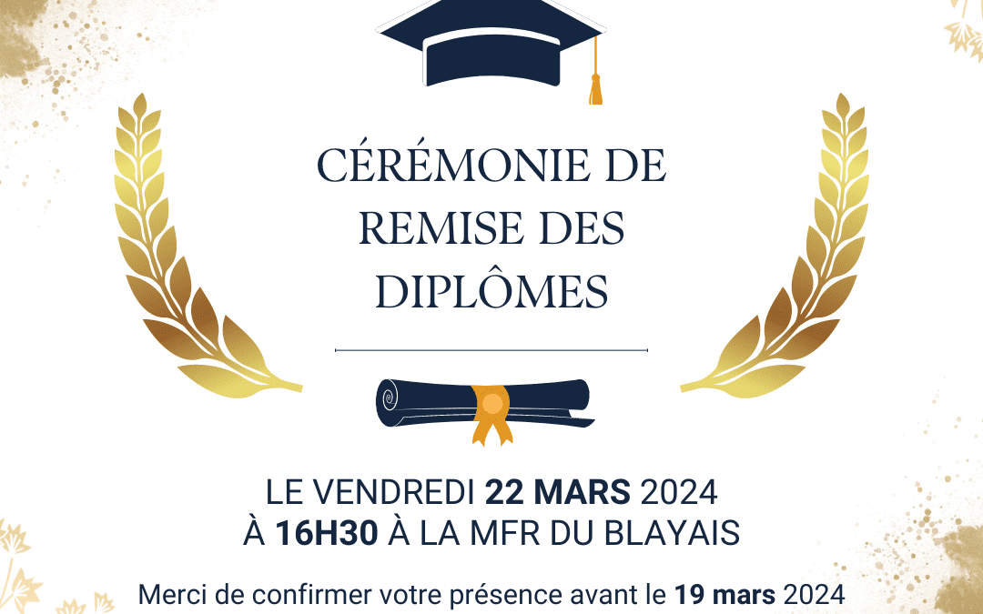 Cérémonie de remise des diplômes Formation Professionnelle